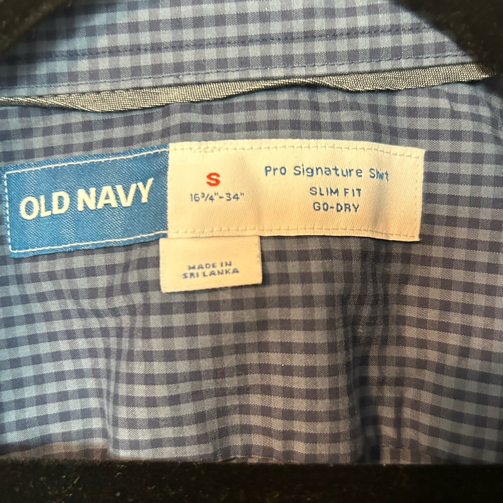 Old Navy Blue Checkered Men's Shirt